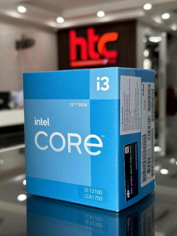 Chíp - BỘ VI XỬ LÝ / CPU Intel Core i3-12100 (Up To 4.30 GHz, 4 Nhân 8 Luồng,12MB Cache, Socket 1700, Alder Lake)
