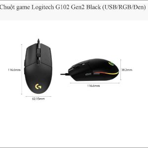 Chuột game Logitech G102 Gen2 Black (USB/RGB/Đen)